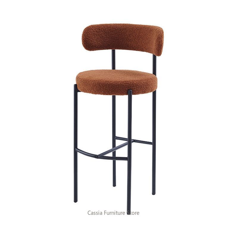 Commercial Kitchen Counter - Bar Stool with Backrest for Kitchen