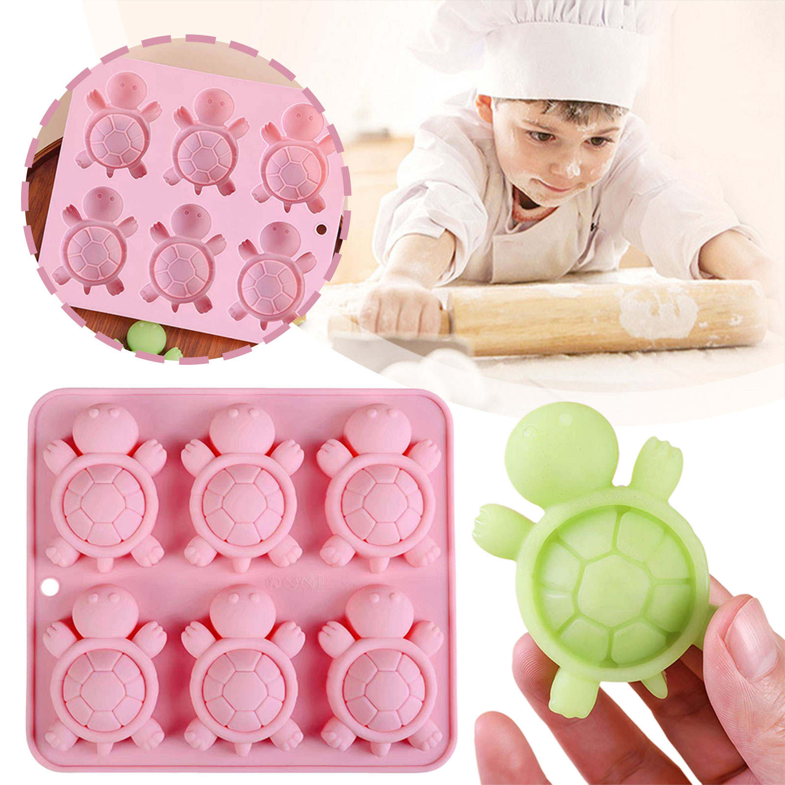 Commercial Kitchen Items - Turtles Ice Tray 3D Tortoises Sea