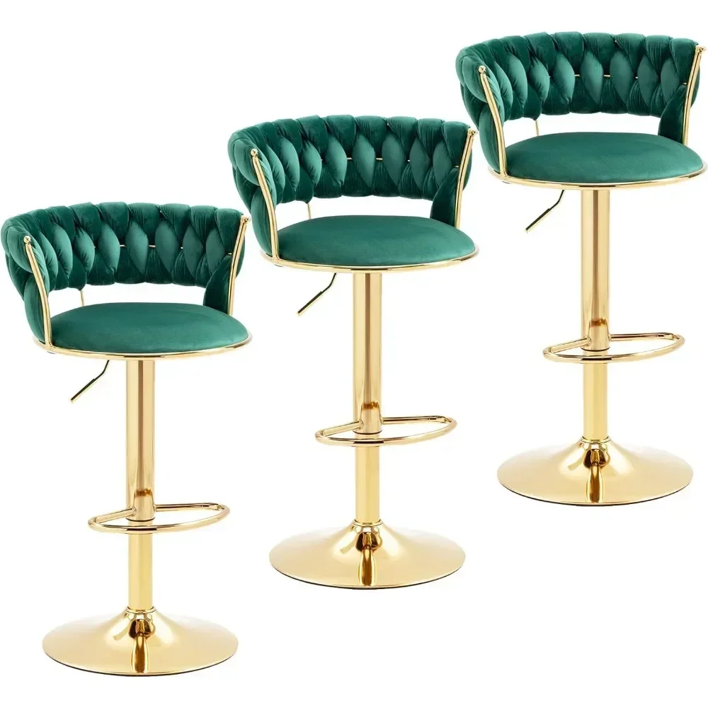 Modern Velvet Bar Stools Set o - Commercial Kitchen Counter 评论和价格