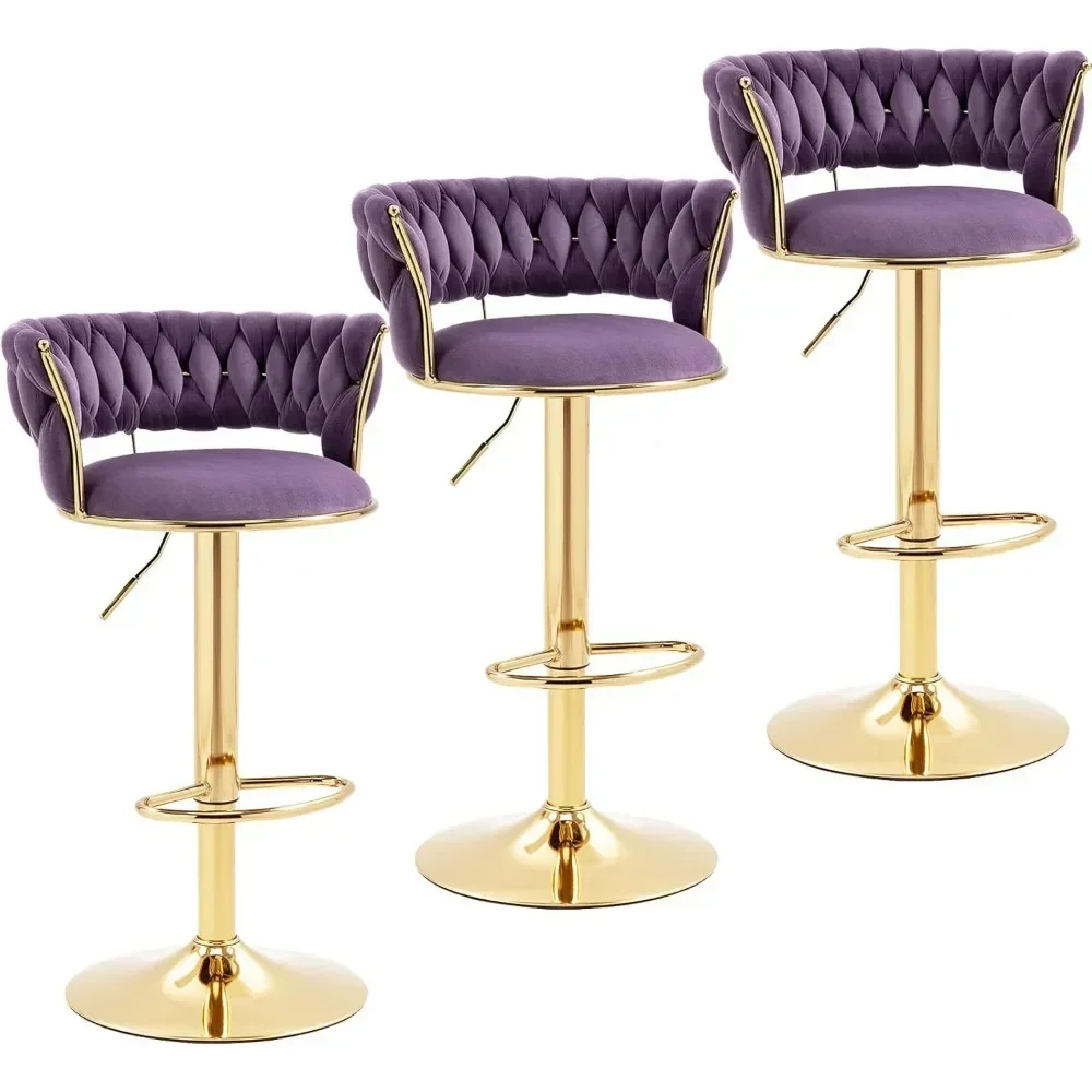 Modern Velvet Bar Stools Set o - Commercial Kitchen Counter 评论和价格