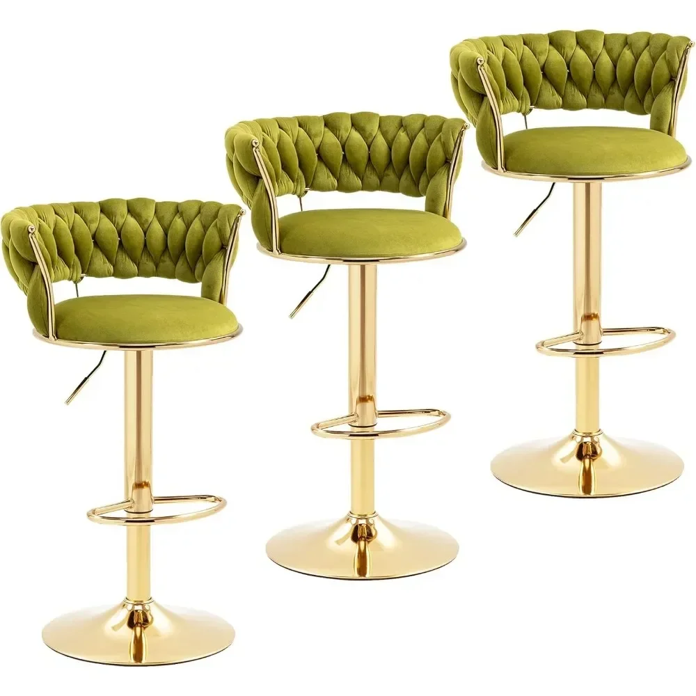 Modern Velvet Bar Stools Set o - Commercial Kitchen Counter 评论和价格