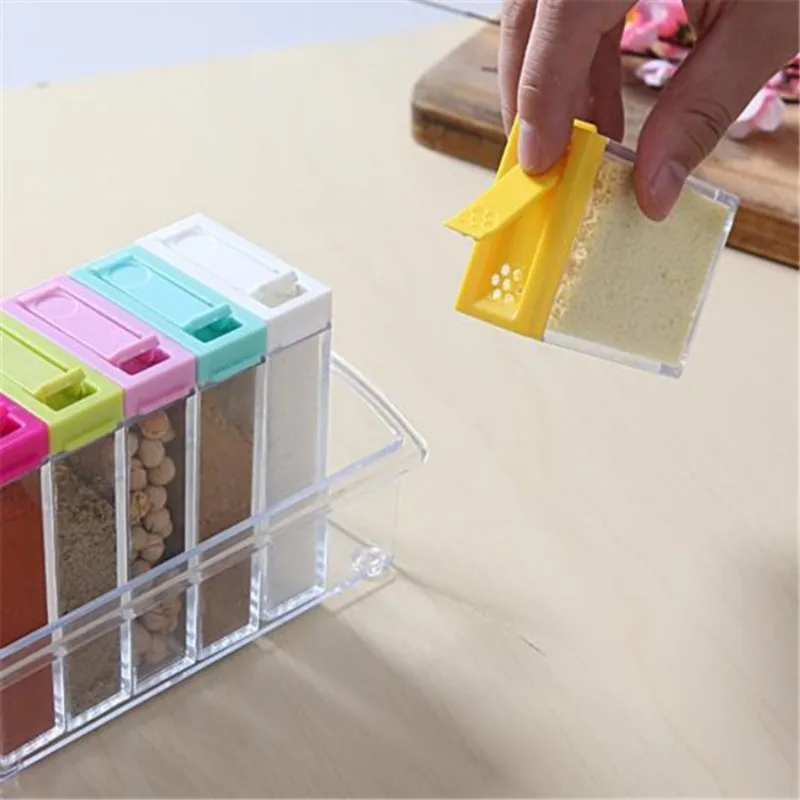 Transparent Seasoning Six Grid - Commercial Kitchen Items 评论和价格
